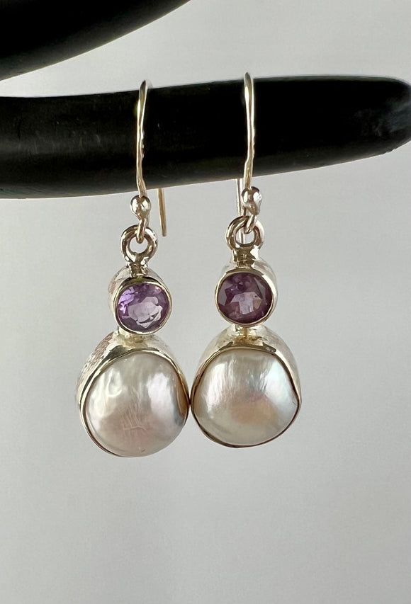 Pearl and Amethyst Earring