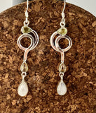 Moonstone Earring with Peridot and Citrine