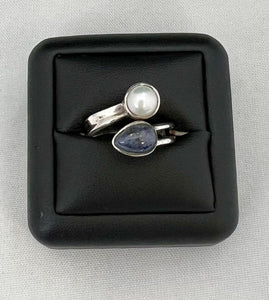 Pearl and Lapis Ring