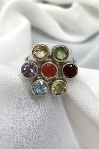 Sterling Silver Multi-Stone Ring