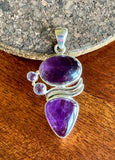 Amethyst Pendant set in Sterling Silver - other colors available