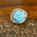 Larimar Ring set in Sterling Silver