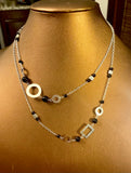 Pearl Necklace set in Sterling Silver also Available in Black