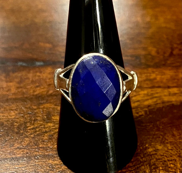 Sapphire Cab Stone Ring set in Sterling Silver