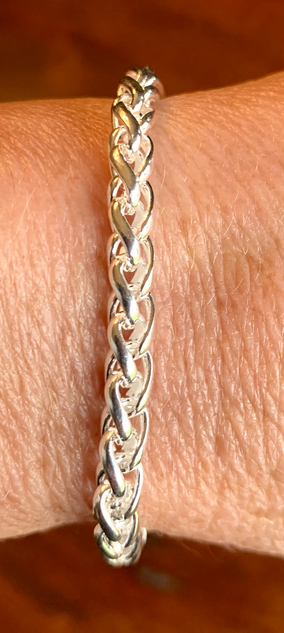 Sterling Silver Wheat Bracelet