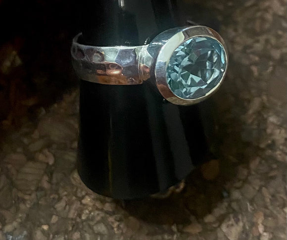 Sky Blue Topaz Ring set in Sterling Silver