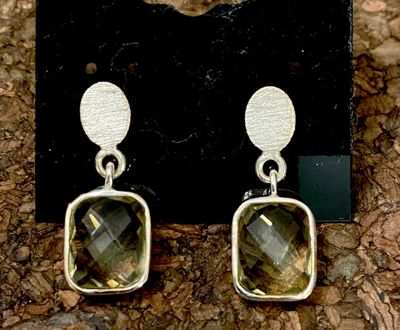 Citrine Earrings set in Sterling Silver available in other stones