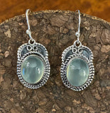 Chalcedony Earrings set in Sterling Silver also available in other stones