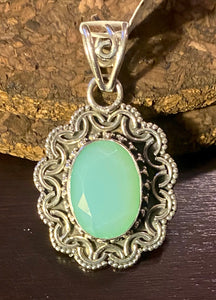 Chalcedony Pendant set in Sterling Silver also available in other stones