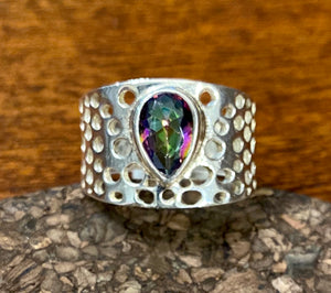 Mystic Topaz Ring set in Sterling Silver available in other stones