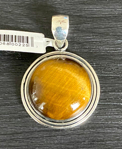 Tigers Eye Pendant set in Sterling Silver also available in other stones