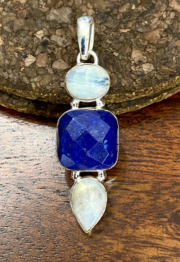 Lapis Pendant set in Sterling Silver