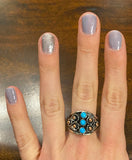 2-Tone Turquoise Ring set in Sterling Silver